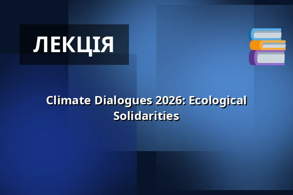 Climate Dialogues 2026: Ecological Solidarities — Edison Filmhub, Прага