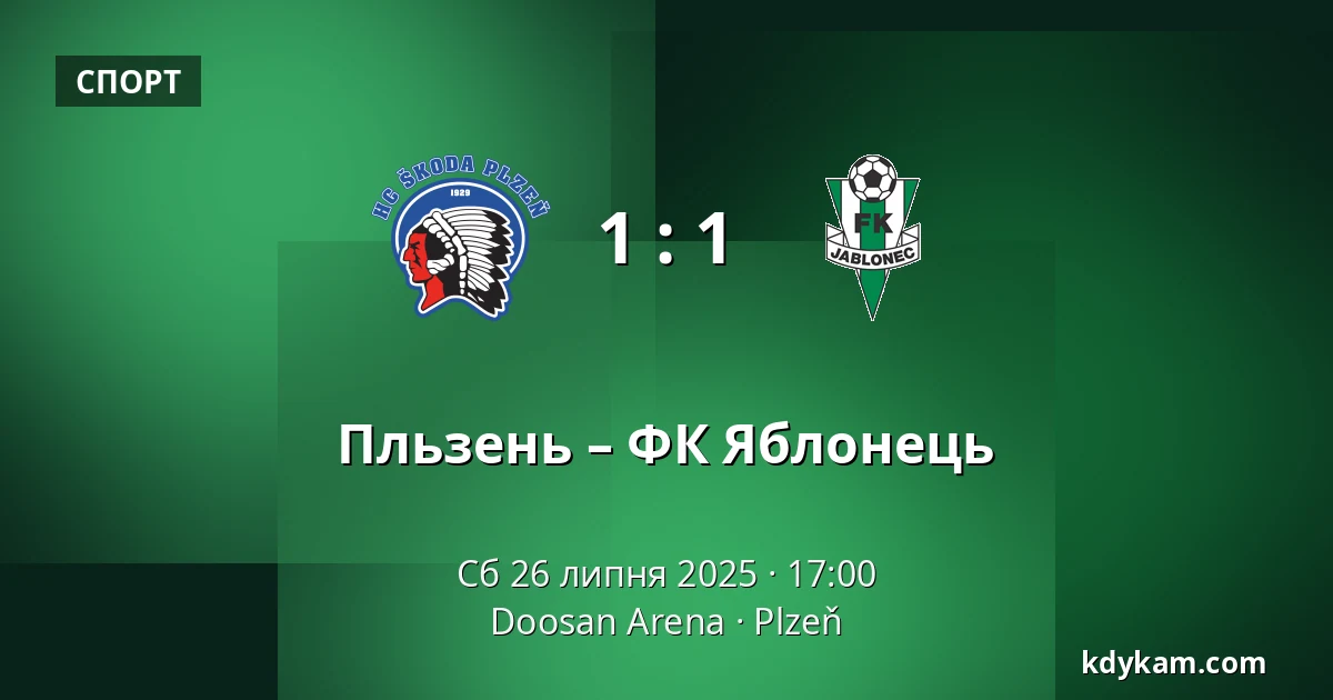 Пльзень – ФК Яблонець — Doosan Arena, Пльзень