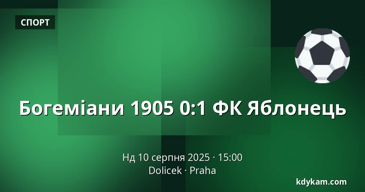 Богеміанс 1905 – ФК Яблонець — Dolicek, Прага