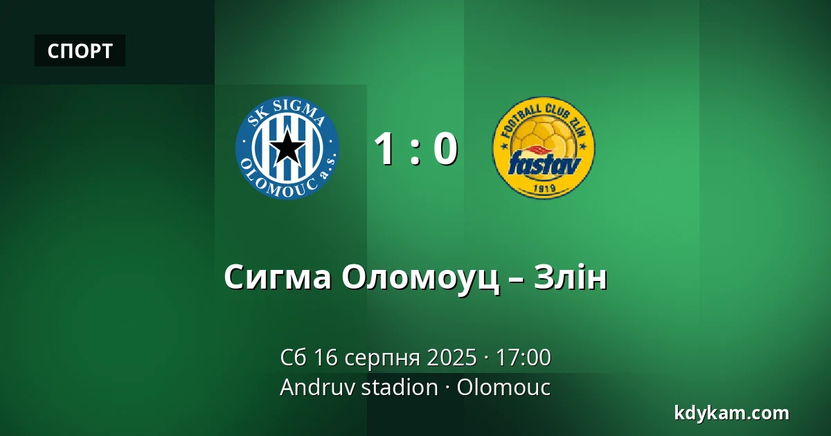 Сигма Оломоуц – Злін — Andruv stadion, Оломоуц