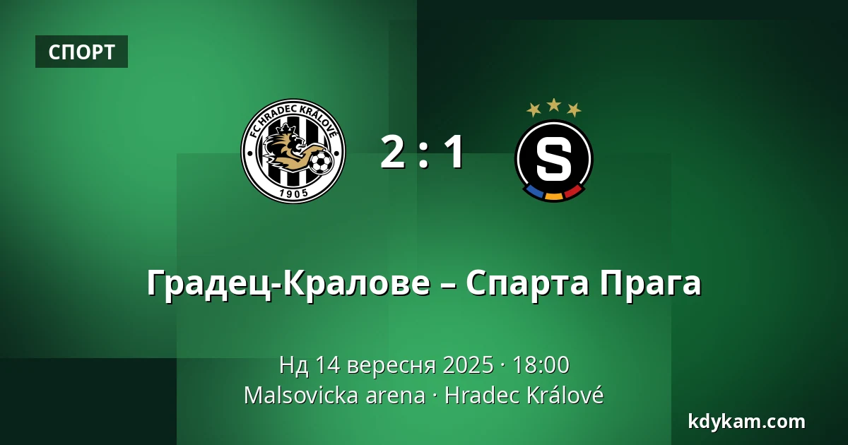 Градец-Кралове – Спарта Прага — Malsovicka arena, Градець-Кралове