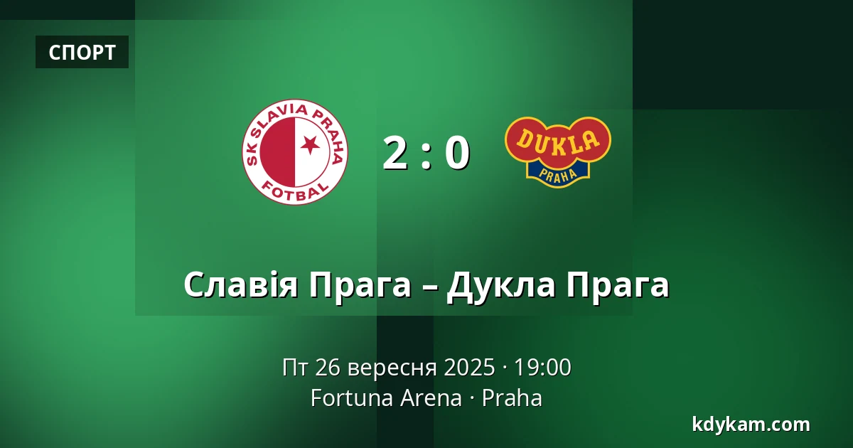 Славія Прага – Дукла Прага — Fortuna Arena, Прага