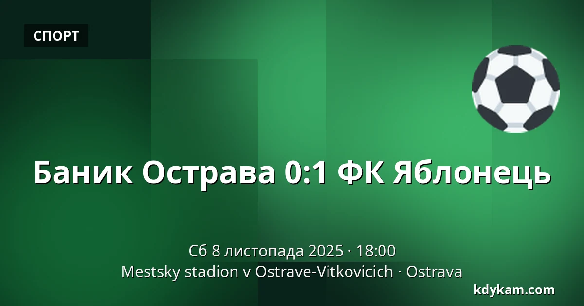 Baník Ostrava – FK Jablonec — Mestsky stadion v Ostrave-Vitkovicich, Острава