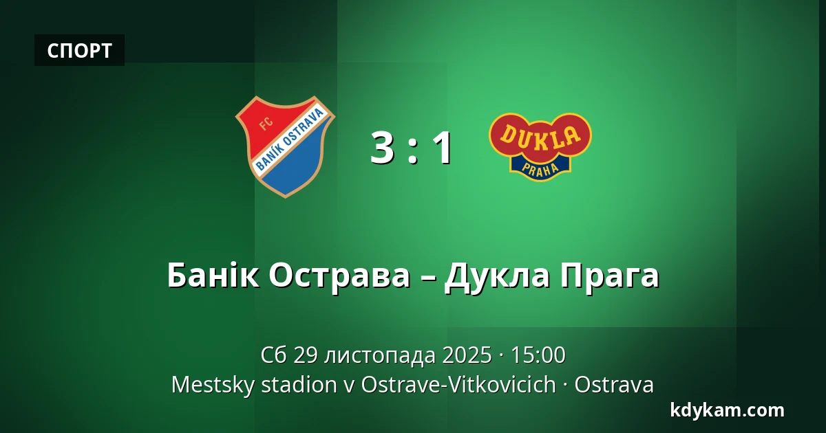 Банік Острава – Дукла Прага — Mestsky stadion v Ostrave-Vitkovicich, Острава