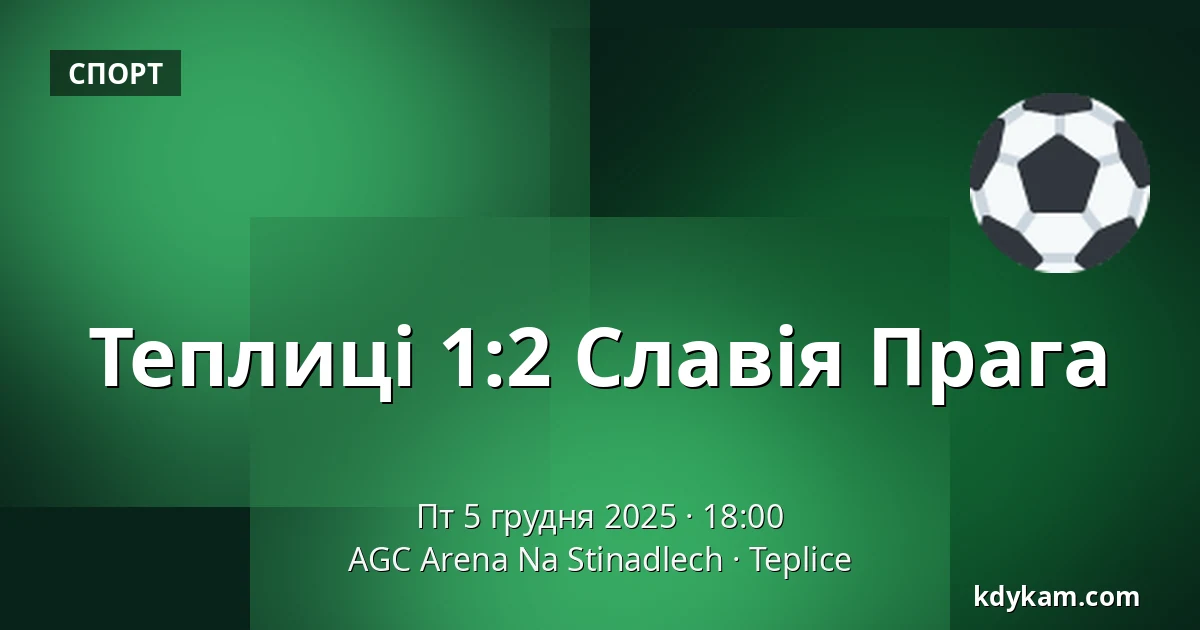 Тепліце – Славія Прага — AGC Arena Na Stinadlech, Теплиці