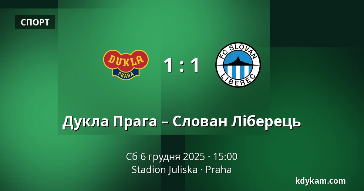 Дукла Прага – Слован Ліберець — Stadion Juliska, Прага