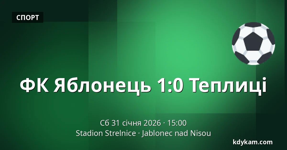 ФК Яблонець – Теплиці — Stadion Strelnice, Яблонець над Нісоу