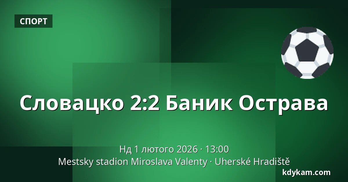 Slovácko – Baník Ostrava — Mestsky stadion Miroslava Valenty, Угерське-Градище