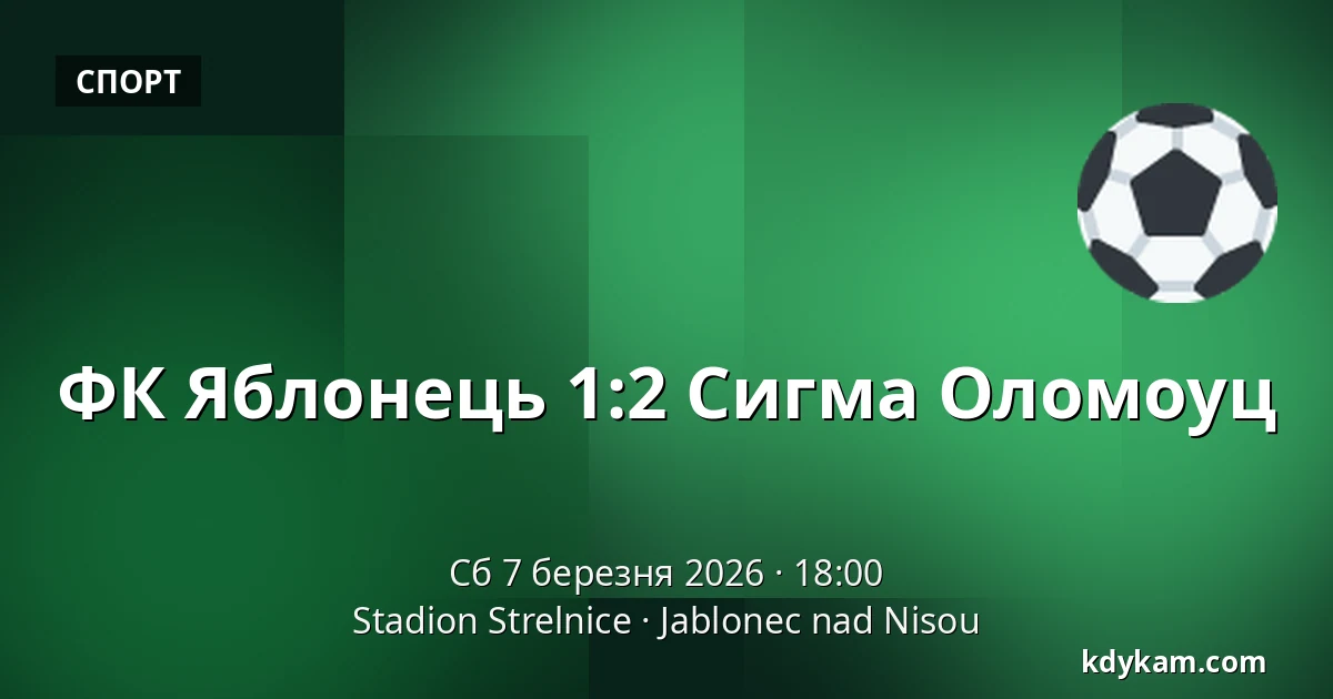 ФК Яблонець – Сигма Оломоуц — Stadion Strelnice, Яблонець над Нісоу