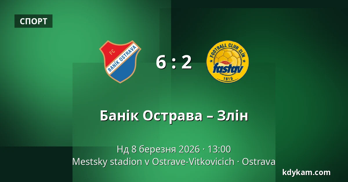 Банік Острава – Злін — Mestsky stadion v Ostrave-Vitkovicich, Острава