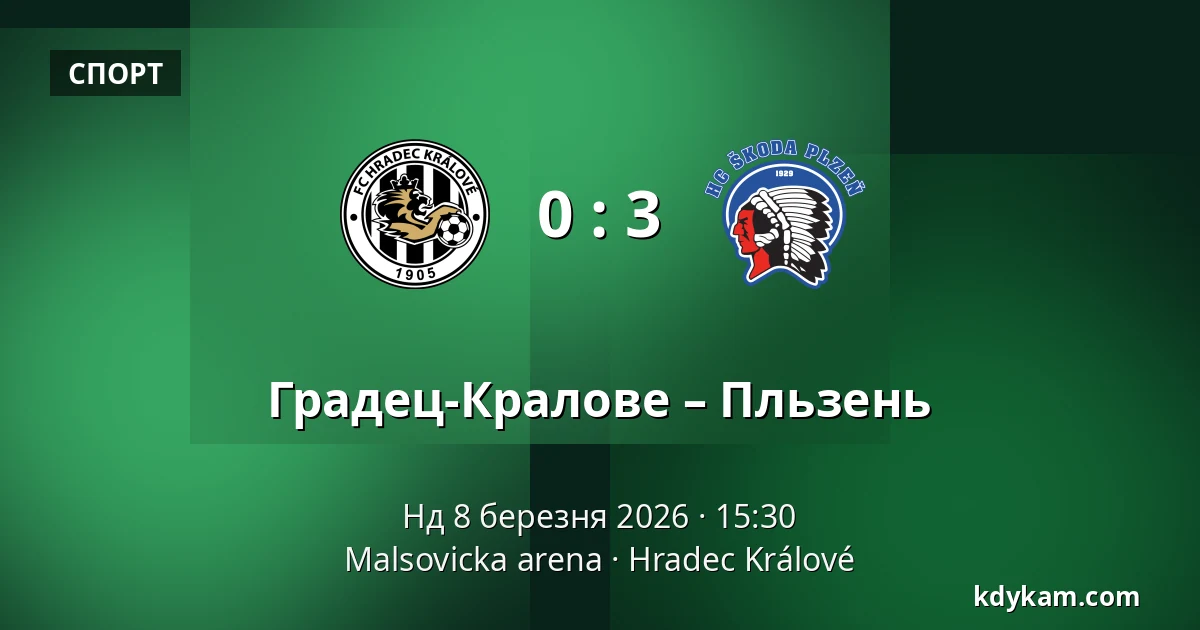 Градец-Кралове – Пльзень — Malsovicka arena, Градець-Кралове