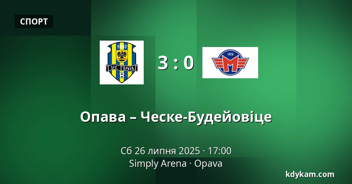 Опава – Ческе-Будейовіце — Simply Arena, Опава