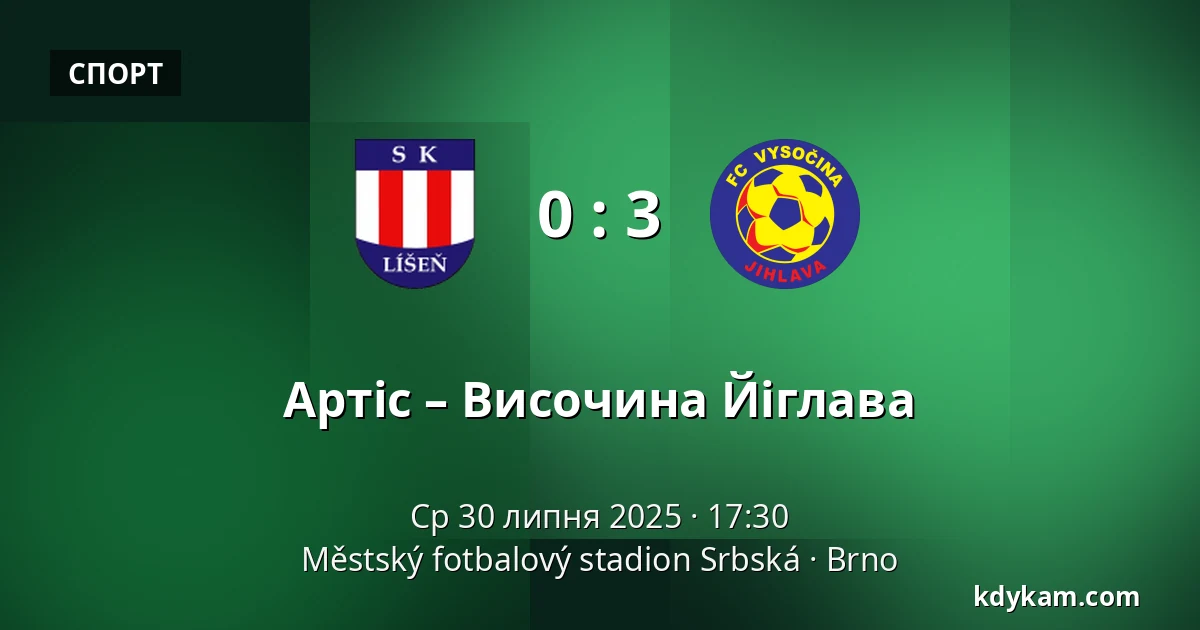 Артіс – Височина Йіглава — Městský fotbalový stadion Srbská, Брно