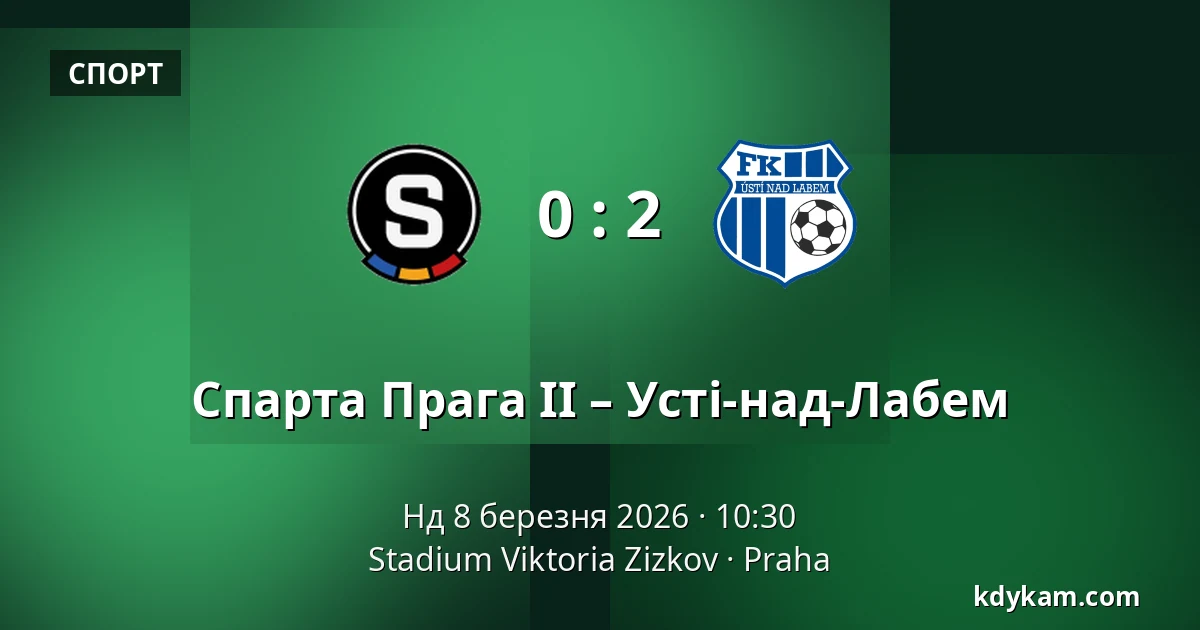 Спарта Прага II – Усті-над-Лабем — FK Viktoria Žižkov, Прага