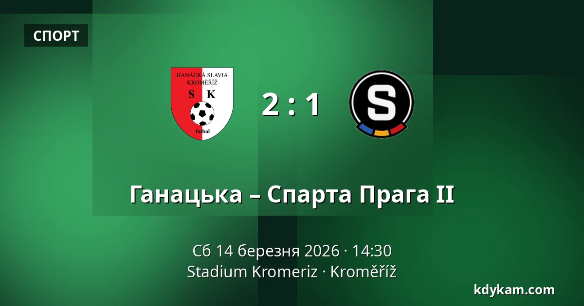 Ганацька – Спарта Прага II — Stadium Kromeriz, Кромеріж