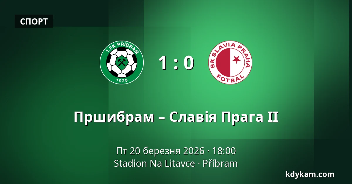 Пршибрам – Славія Прага II — Stadion Na Litavce, Пшибрам