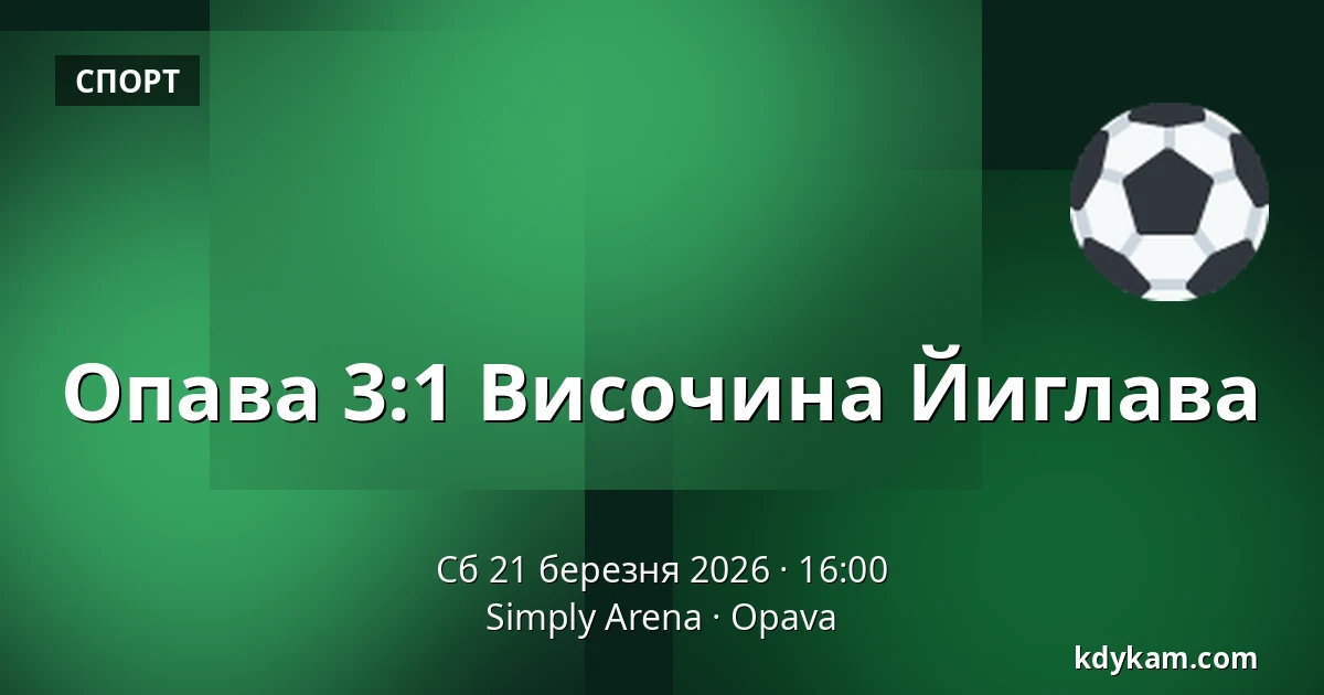 Опава – Височина Йіглава — Simply Arena, Опава
