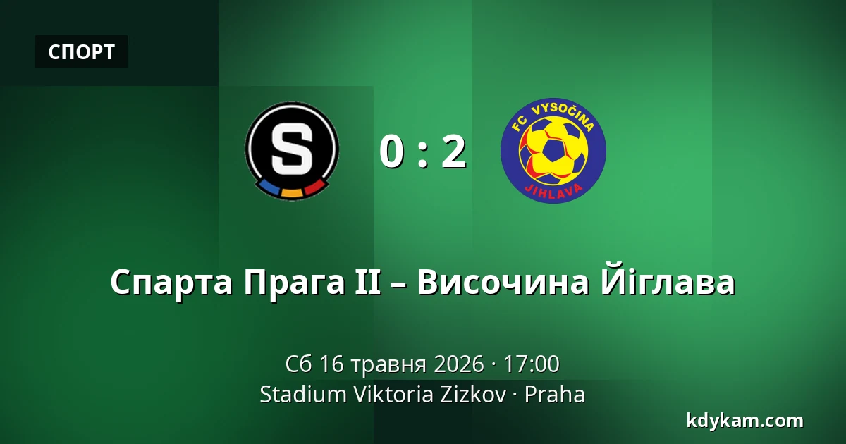 Спарта Прага II – Височина Йіглава — FK Viktoria Žižkov, Прага