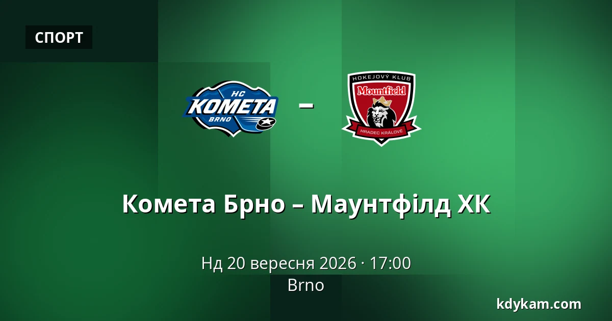 Комета Брно – Маунтфілд ХК — Брно