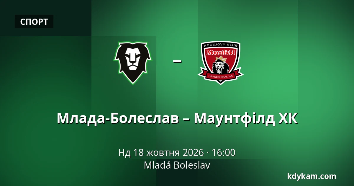 Млада-Болеслав – Маунтфілд ХК — Млада-Болеслав