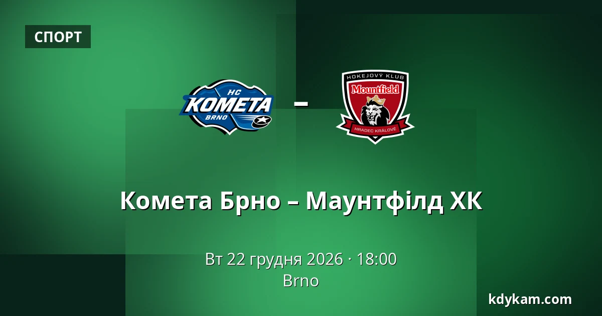 Комета Брно – Маунтфілд ХК — Брно