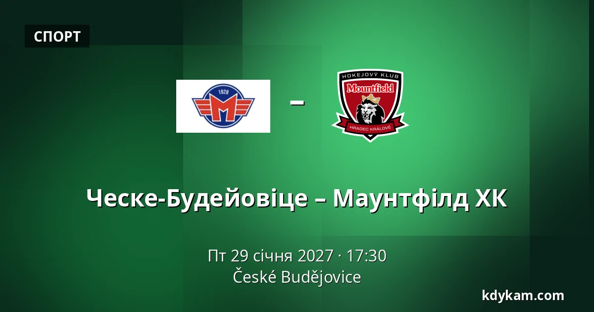 Ческе-Будейовіце – Маунтфілд ХК — Ческе-Будеёвице