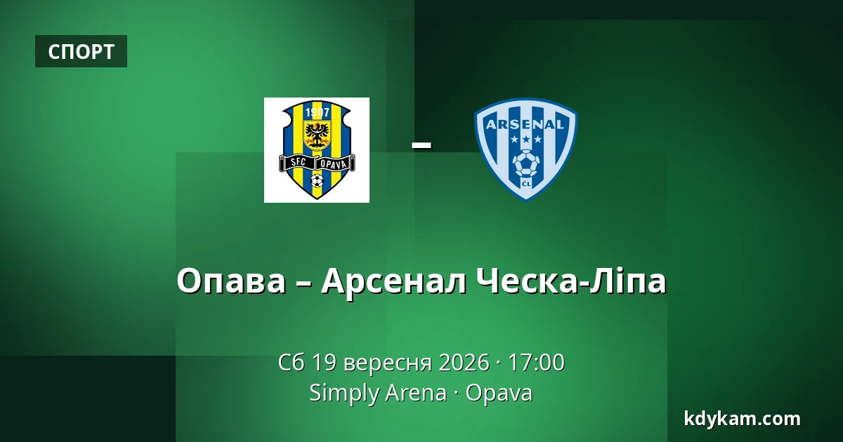 Опава – Арсенал Ческа-Ліпа — Simply Arena, Опава