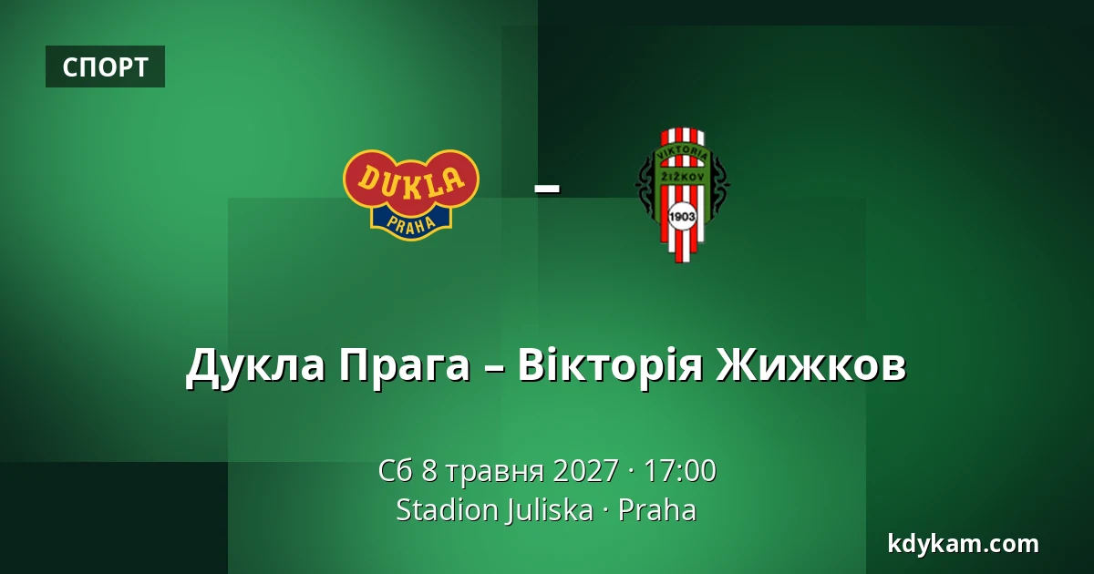Дукла Прага – Вікторія Жижков — Stadion Juliska, Прага