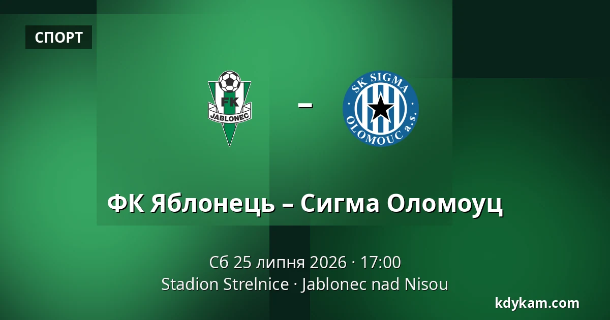 ФК Яблонець – Сигма Оломоуц — Stadion Strelnice, Jablonec nad Nisou