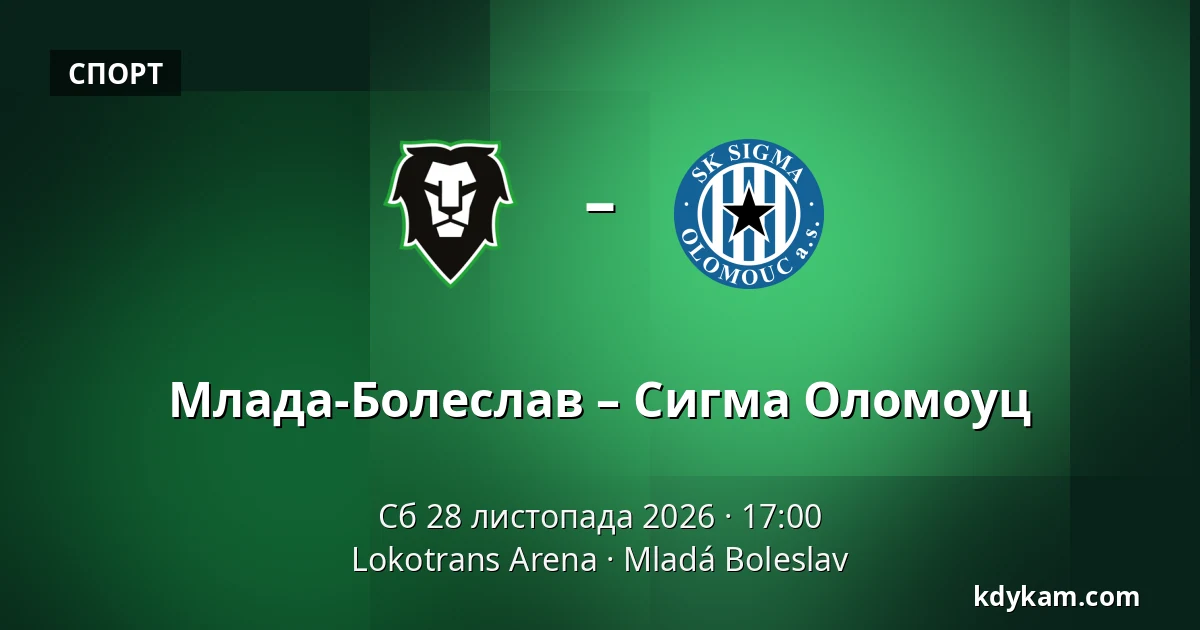 Млада-Болеслав – Сигма Оломоуц — Lokotrans Arena, Mladá Boleslav