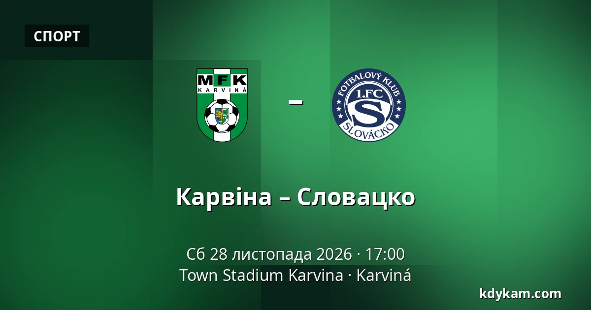 Карвіна – Словацко — Town Stadium Karvina, Karviná