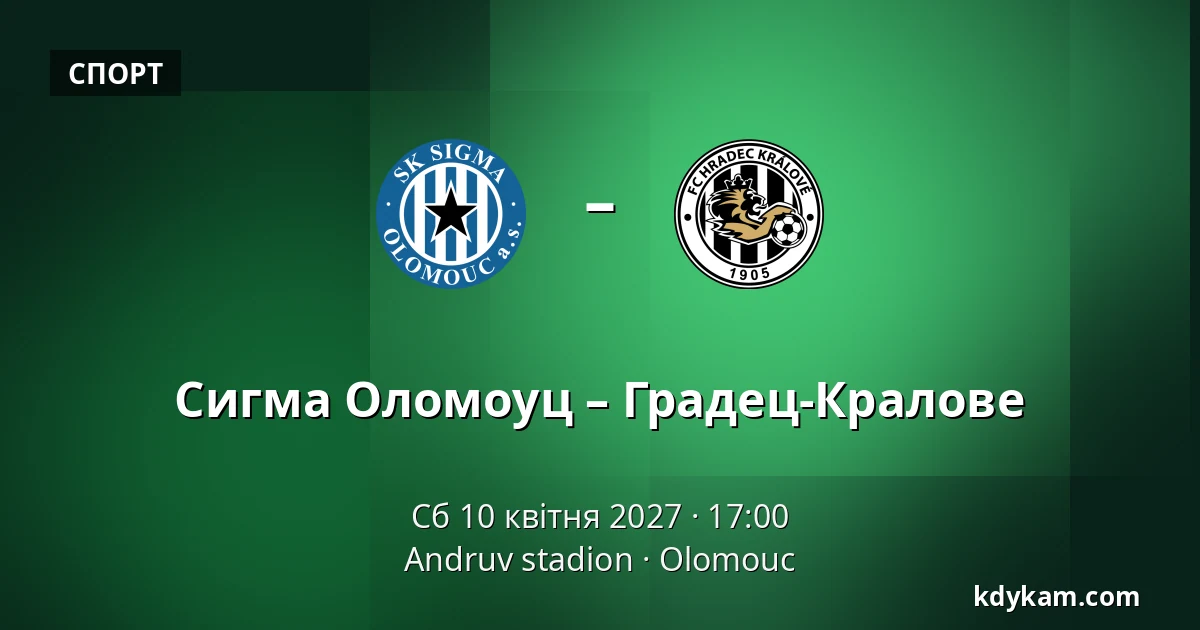 Сигма Оломоуц – Градец-Кралове — Andruv stadion, Olomouc