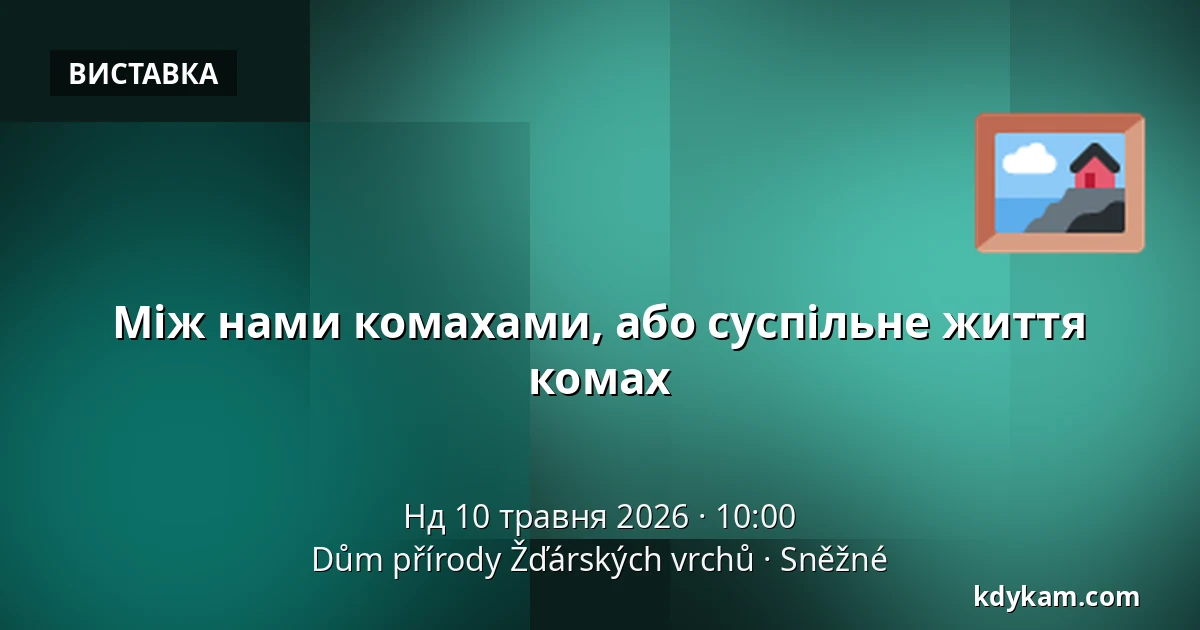 Між нами комахами, або суспільне життя комах — Дім природи Ждарських вершин, Sněžné