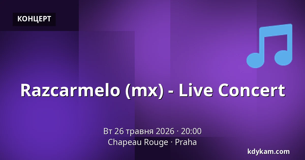 Razcarmelo (mx) - Live Concert — Chapeau Rouge, Прага