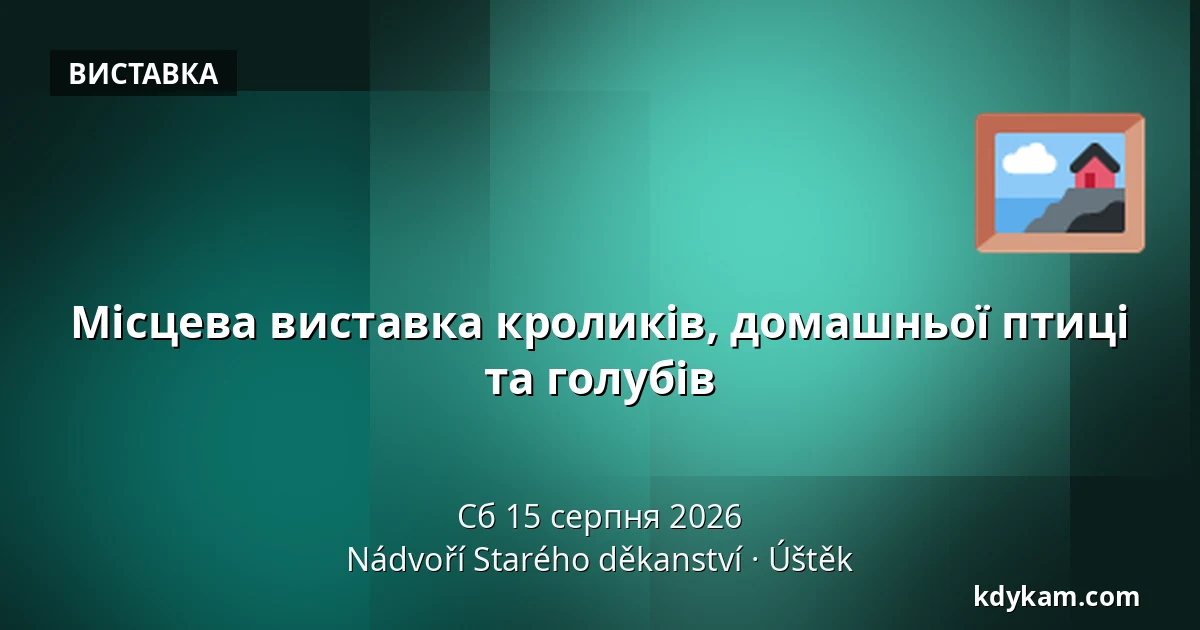 Місцева виставка кроликів, домашньої птиці та голубів — Двір Старого деканства, Уштек